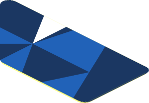 Sticker  0.8 x  1.7 with Light Blue Triangles on Blue Background Left
