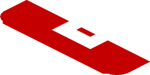~Sticker  0.8 x  1.9 with White CapitalSource Logo on Red Background Right - Sixth Face