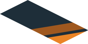 ~Sticker  0.8 x  1.9 with Black Triangle on Orange Background Right -  Second Face