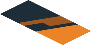 ~Sticker  0.8 x  1.9 with Black Triangle on Orange Background Right -  Third Face