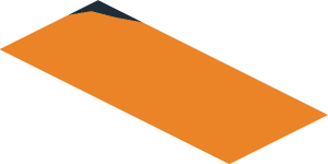 ~Sticker  0.8 x  1.9 with Black Triangle on Orange Background Right - Fifth Face