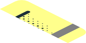 ~Sticker  0.8 x  1.9 with Black Air Vent on Transparent Background Right - Upper Section 1