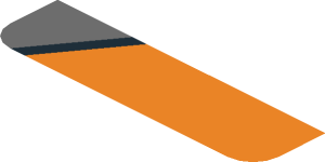 ~Sticker  0.8 x  1.9 with Black Air Vent on Grey Stripe on Black and Orange Background Right - Sixth Face