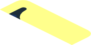 ~Sticker  0.8 x  1.9 with Black and Dark Blue Headlamp on Transparent Background Right - Upper Section 1