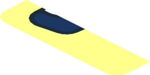 ~Sticker  0.8 x  1.9 with Black and Dark Blue Headlamp on Transparent Background Right - Upper Section 6