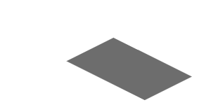 ~Sticker  0.8 x  1.9 with Dark Grey Lines on White Background Front Left - Sixth Face
