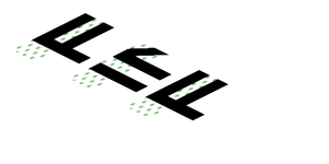 ~Sticker  0.8 x  1.9 with Black "PORSCHE INTELLIGE PERFORM" on Black Halftone Stripes on White Background - Sixth Face
