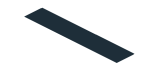 ~Sticker  0.8 x  1.9 with Dark Grey Lines and Black Air Vent on White Background - Sixth Face