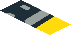 ~Sticker  0.8 x  1.9 with Black Headlamp on Yellow Background Right - Upper Section 5