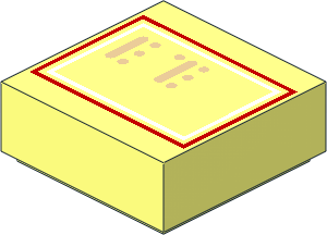 Tile  1 x  1 with White Lines and Tan Dots Pattern