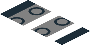 ~Sticker  0.8 x  1.9 with Headlight on Black and White Background Left - Third Face