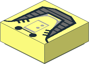 Tile  1 x  1 with Star Wars Galactic Empire Jetpack Pattern