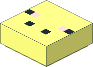 Tile  1 x  1 with Minecraft Micro Mob Pig Face Pattern