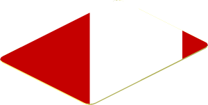 Sticker  1.7 x  1.3 Red/White Diagonal Stripes Left Up