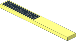 Tile  1 x  8 with Left "Mercedes-Benz" Sticker