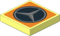 Tile  2 x  2 with Mercedes-Benz Logo on Orange Sticker