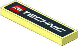 Tile  1 x  4 with LEGO Logo and "TECHNIC" Sticker