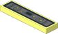 Tile  1 x  4 with Dark Bluish Grey Control Panel on Black Dashboard Sticker