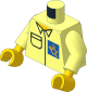 Minifig Torso with Arms and Hands with Blue Mail Logo 1998 and Pocket Pattern