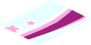~Sticker  0.8 x  4.0 with "3063-JV" and Magenta Shooting Star - Third Face