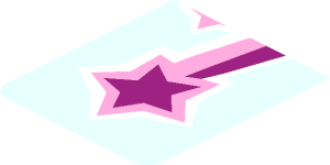 ~Sticker  0.8 x  4.0 with "3063-JV" and Magenta Shooting Star - Fourth Face