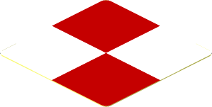 Sticker  1.8 x  1.8 with Red and White Squares