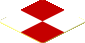 Sticker  1.8 x  1.8 with Red and White Squares