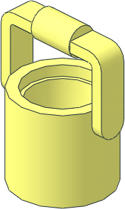 Bucket 1 x 1 x 1 Cylindrical with Raised Handle Bucket 1 x 1 x 1 Cylindrical with Raised Handle