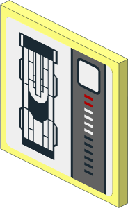 Roadsign Clip-on  2 x  2 Square with White Car and Grey Stripe on White Background Sticker