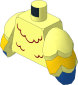 Minifig Torso with Bird Wing Arms with Yellow and Blue Feathers Pattern