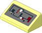 Slope Brick 31  1 x  2 x  0.667 with Buttons and Circuitry Sticker