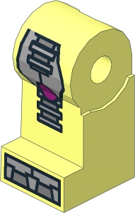 Minifig Leg Right with Robot Limbs and Talons (Kraangdroid 2013) Pattern