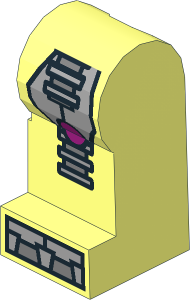 Minifig Leg Left with Robot Limbs and Talons (Kraangdroid 2013) Pattern