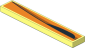 Tile  1 x  6 with Black and Dark Orange Arch on Orange Background Left Sticker