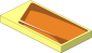 Tile  2 x  4 with Grey and White Archs on Orange Background Left Sticker