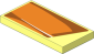 Tile  2 x  4 with Grey and White Archs on Orange Background Right Sticker