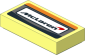 Tile  1 x  2 with McLaren Logo in White Frame on Black and Orange Background Sticker