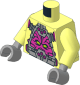 Minifig Torso with Arms and Hands with Kraang and Control Harness (2013) Pattern