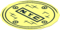 Sticker 1.7 x 1.7 Round with Black Manhole Cover and "N.Y.C." (Open Outer Ring)