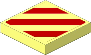 Tile  2 x  2 with Red Danger Stripes Sticker