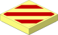 Tile  2 x  2 with Red Danger Stripes Sticker
