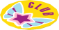 Sticker  1.8 x  1.8 Round with "CLUB" and Magenta Star on Butterfly Wings