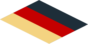 Sticker  2.4 x  3 with Germany Flag