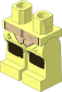 Minifig Hips and Legs with Turtle Shell, Dark Brown Knee Pad and Dark Green Scratches Pattern