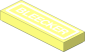Tile  1 x  3 with White "BLEECKER" and Border Sticker