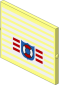 Glass for Window  1 x  4 x  3 without Handle with Coast Guard Logo Sticker