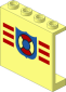 Panel  1 x  4 x  3 with Hollow Studs with Coast Guard Logo Sticker