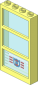 Window  1 x  4 x  6 with Fixed Transparent Light Blue Glass and Coast Guard Logo Sticker