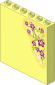 Panel  1 x  6 x  5 with Magenta Hibiscus Flowers and Hanging Kitchen Utensils Sticker