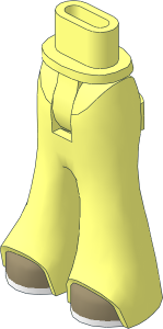 Figure Friends Hips and Legs with Bell-Bottoms Pants with Dark Tan Shoes with White Soles Pattern